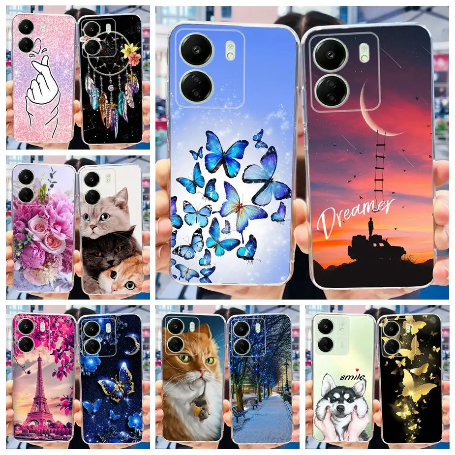 For Xiaomi Poco C65 Case Redmi 13C New Fashion Painted Back Cover 6.74'' Soft TPU Phone Case For Xiaomi Redmi 13C PocoC65 Bumper