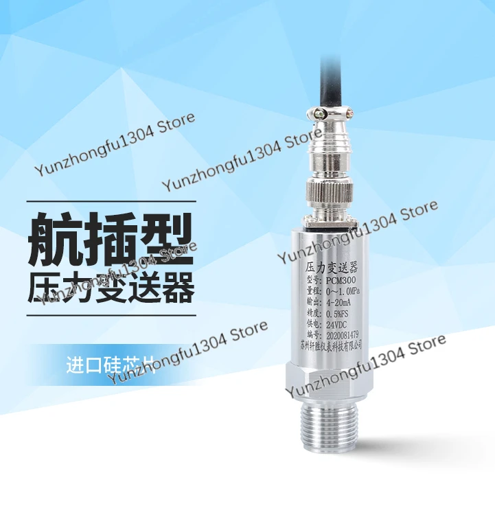 

Pcm300 Aviation Socket Diffusion Silicon Pressure Transmitter 4-20mA 0-10V Aerial Plug Pressure Transmitter