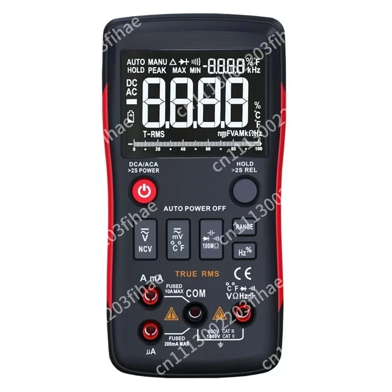 Anti-burn intelligent digital multimeter, high-precision automatic range full-button multimeter