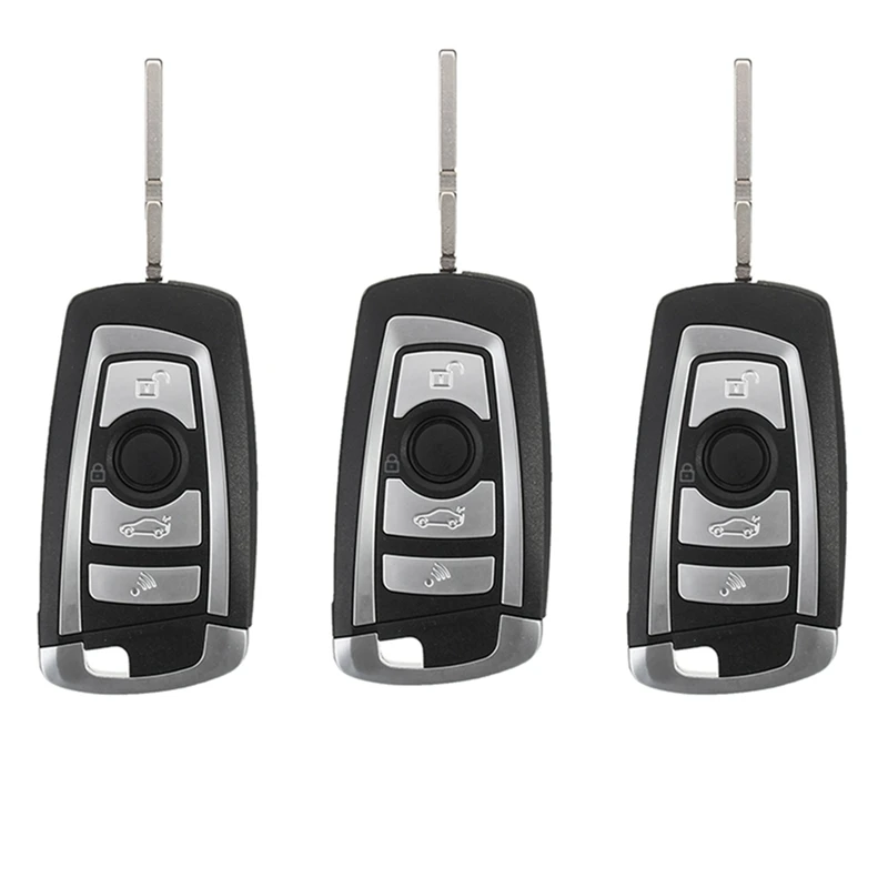 3X 4 Buttons 433MHZ Modified Floding Remote Key Without 7935AA ID44 Chip For -BMW E38 E39 E46 Control Keyless PCF7935AA