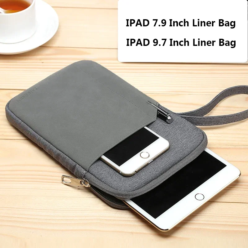 

Waterproof Sleeve Protective Pouch Case for Ipad Mini Xiaomi 7.9 Inch Zipper Cotton Liner Bag for Apple IPAD 9.7 Inch Handbag