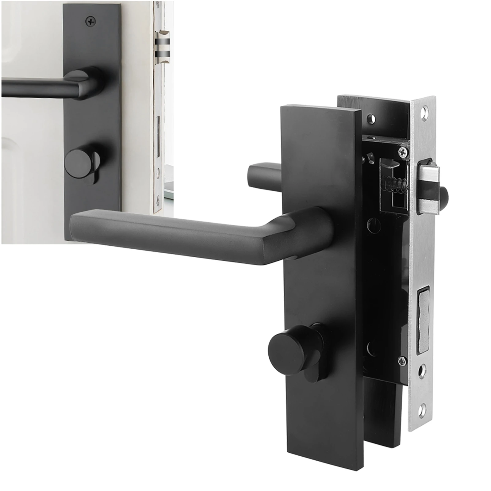 

Space Aluminum Bedroom Door Lock Home Security Bedroom Handle Lock With Keys Screw