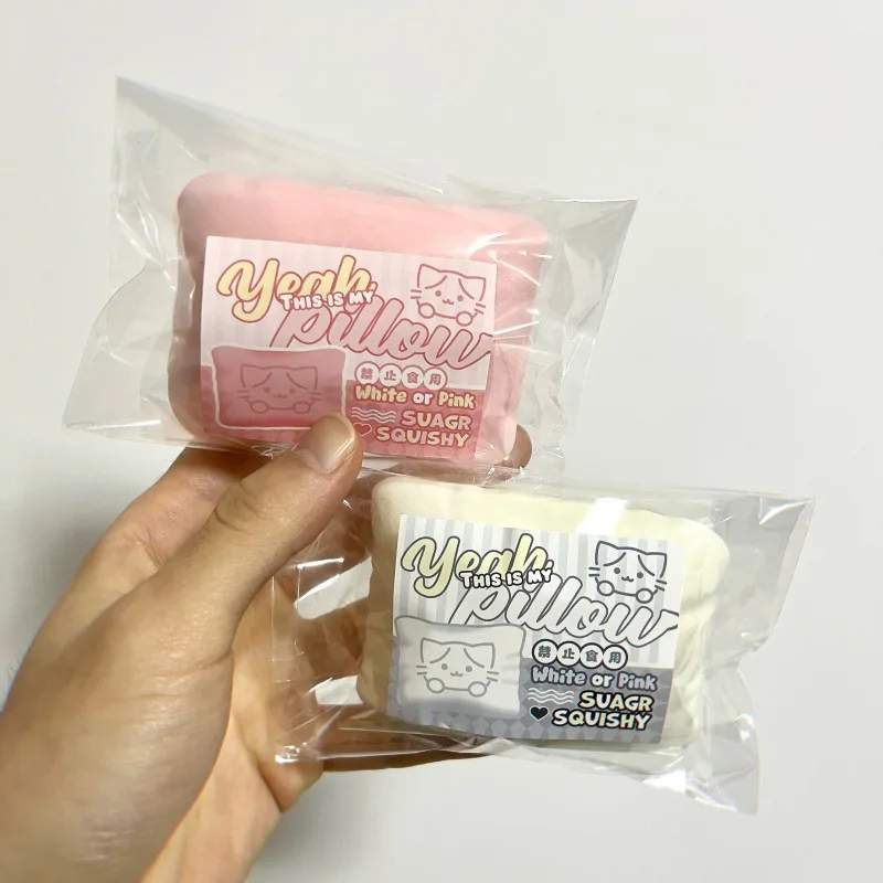 

Cute Cat Pillow Squishy Slow Rising ASMR Sensory Fidget Toy - Stress Relief for Anxiety ADHD Autism, Gift for Kids Adults