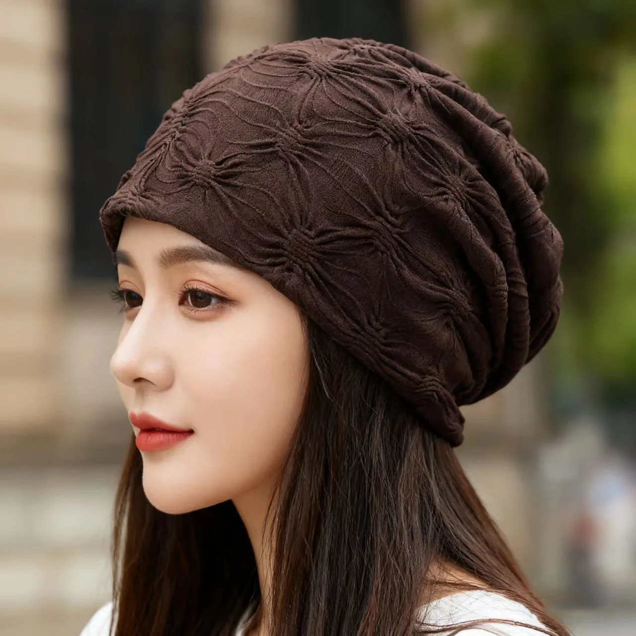 

Black Hat Women's Versatile Wool Hat Cold Hat Baotou Hat Korean Version Tide Japanese Knitted Stacking Hat Men