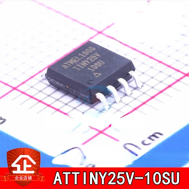 10pcs New and original ATTINY25V-10SU SOP8 chip MCU Microcontroller IC integrated circuit ATTINY25V-10SU SOP-8