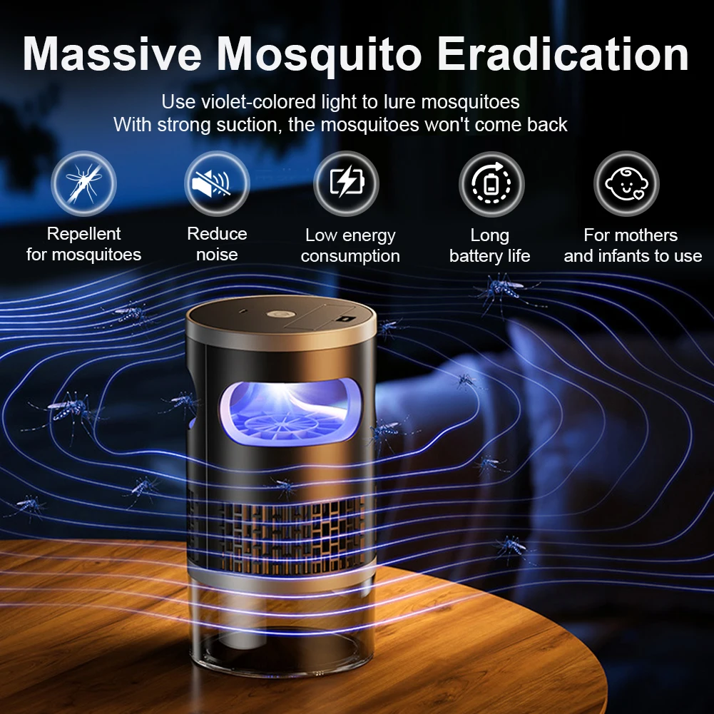 

Electric Mosquito Zapper Rechargeable Bug Zapper Light with LED Night Light Mosquito Killer Lamps for Outside Backyard Garden