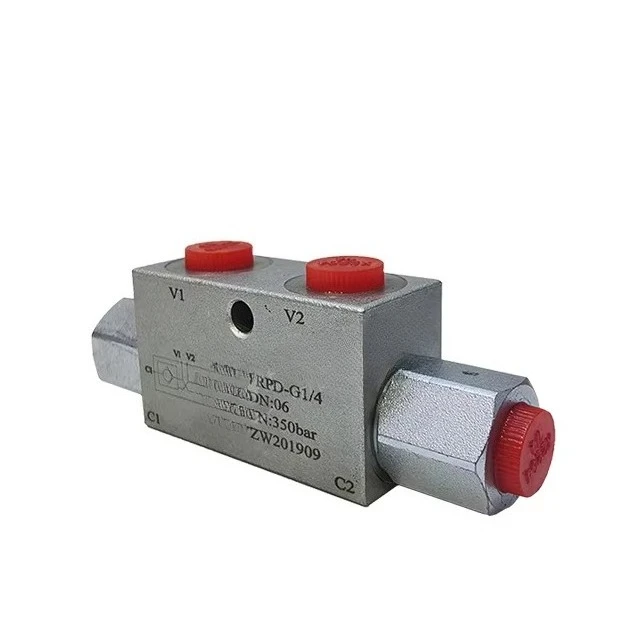 قفل هيدروليكي G1/4 G3/8 صمام للجرار ماكينة بتحكم رقمي بالكمبيوتر صمام فحص مزدوج يعمل بالطيار الهيدروليكي