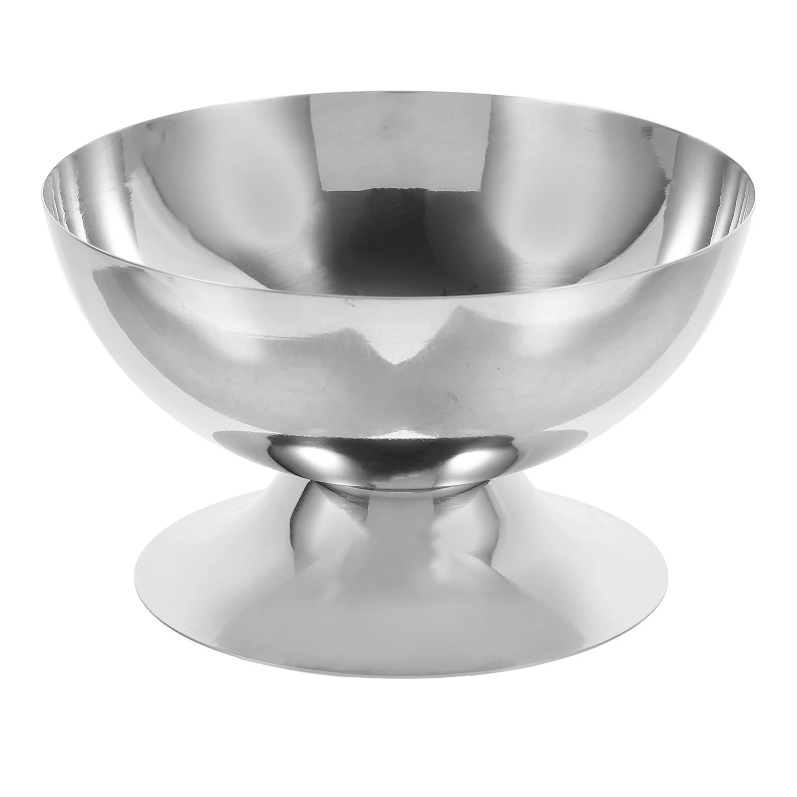 

Stainless Steel Ice Cream Cup Short-Footed Dessert Bowl for Restaurant Pudding Yogurt Milk Shake Multi-Use Food Container