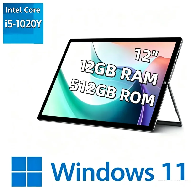CHUWI UBook Tablet 12" Windows 11 Intel Core i5-10210Y LPDDR3 8GB/12GB RAM 256GB/512GB SSD ROM 2K IPS Screen 1 x USB-A 3.0