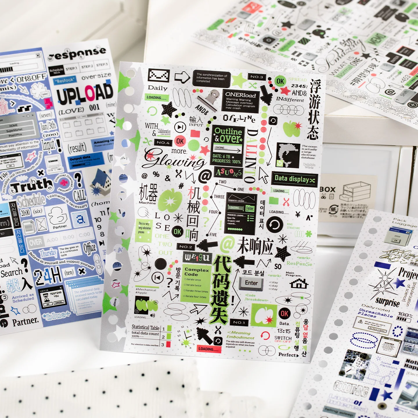 30sheets Dream Island Sequel 3.0 Series Kawaii Pixel Pattern Die Cutting Sticker Book DIY Diary Scrapbook Aesthetics Stationery