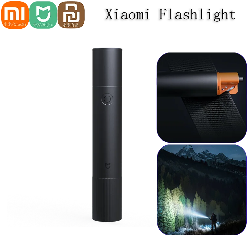 Xiaomi Mijia Smart Outdoors Led Flashlight Multifunctional Portable Car Cutter Strong Variable Lights Powerbank type-c