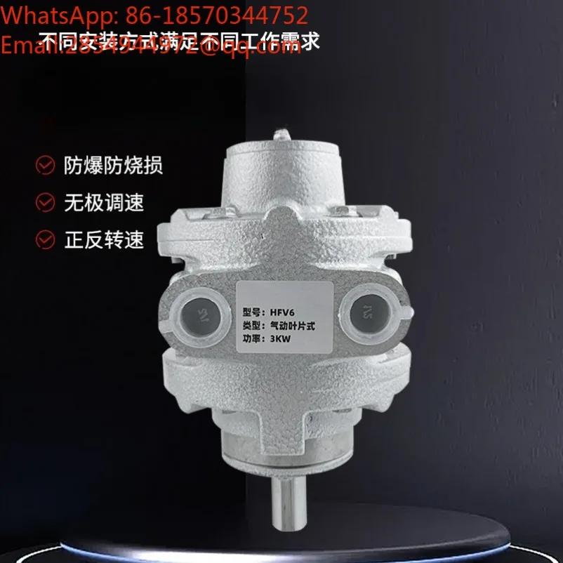 HFV4 Vane Type High Speed Pneumatic Motor HFV6 Industrial High Power Adjustable Speed Mixing Pump
