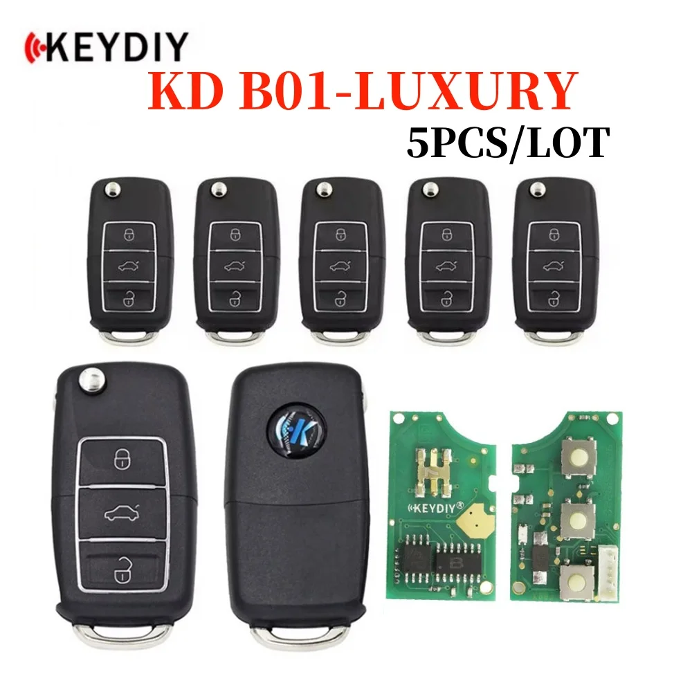 5pcs/lot KEYDIY B01 LUXURY Universal Remote Key B Series for Toyota Style KD Remote Car Key for KD900 MINI KD-X2 Key Programmer