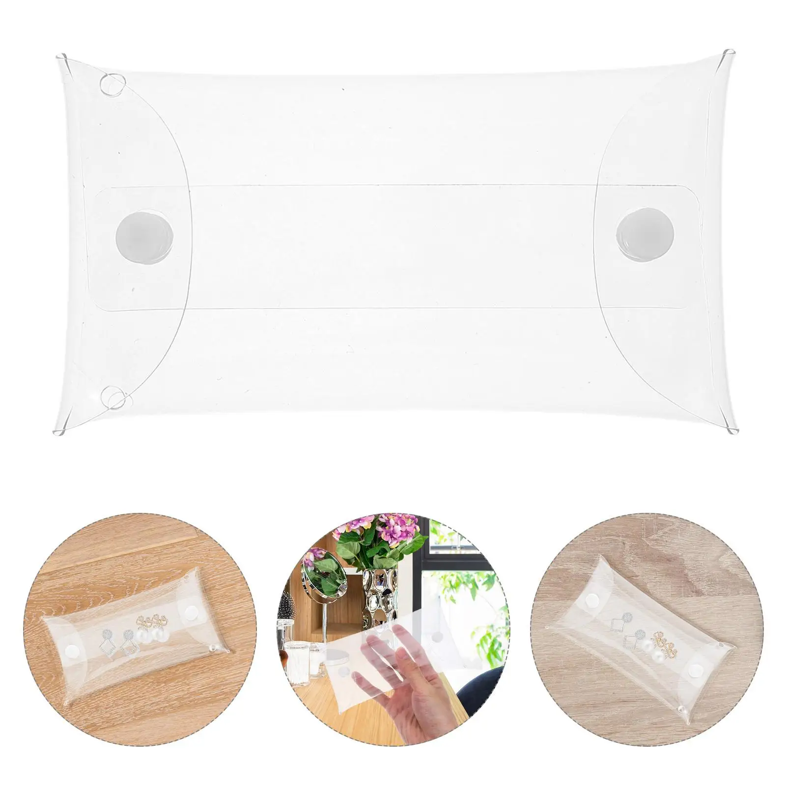 Прозрачная сумка для хранения, органайзер с застежкой-кнопкой, сумки из ПВХ, брелоки для ключей, многофункциональный прозрачный кошелек, многоразовая портативная сумка для мелочи