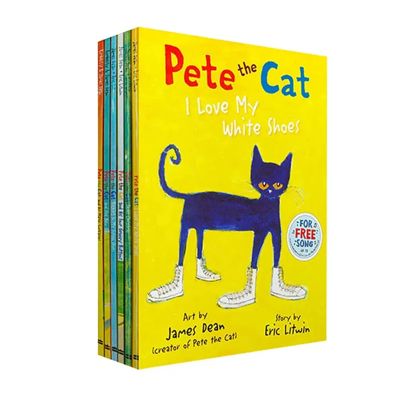Random One Book Pete The Cat Picture Books Kids Babies Famous Stories Learning English Stories Bedtime Reading Gifts For Bab