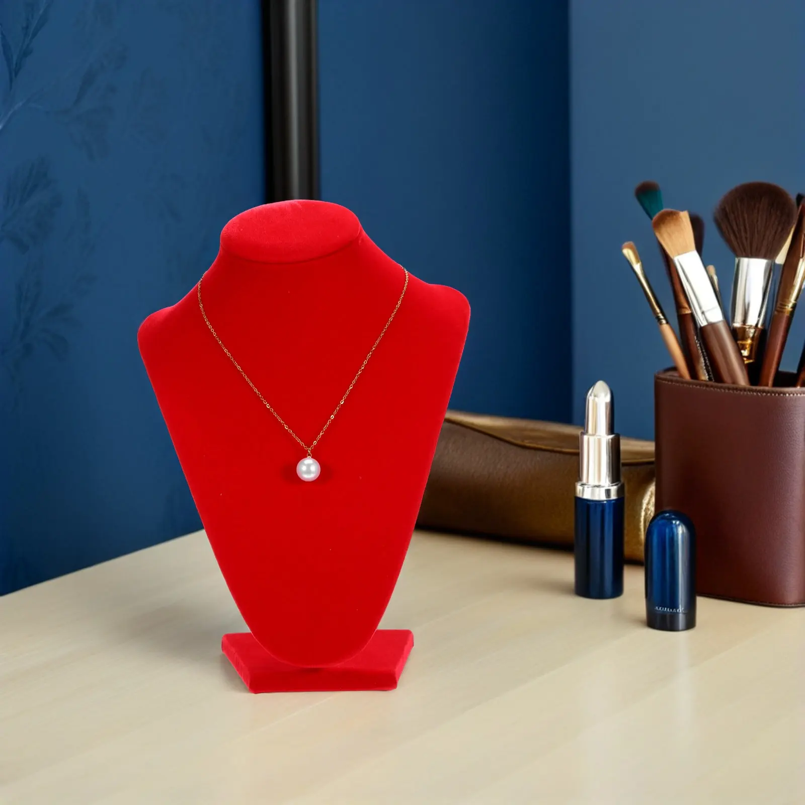 

.82x7.07x5.89 Inch Necklace Display Bust Stand - Elegant Jewelry Holder for Necklaces Pendants Chains - Ideal for Retail
