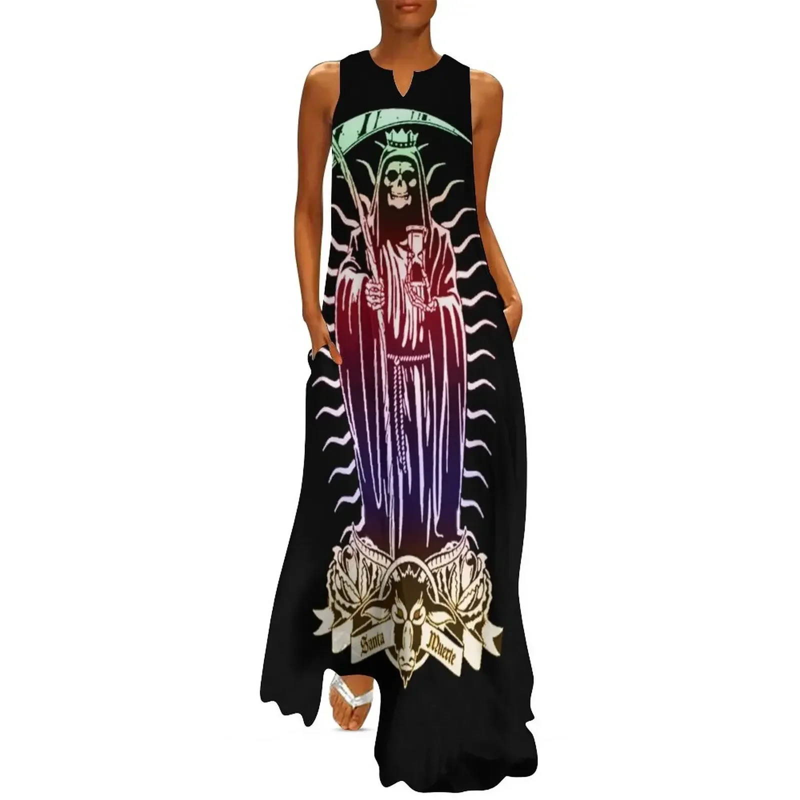 

Santa Muerte - Holy Death Long Dress women's dresses luxury Dress