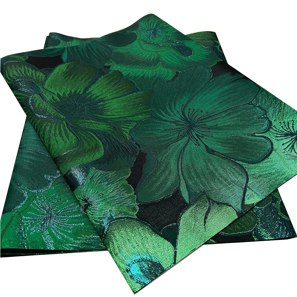 

2.5 Yards African Sego Gele Fabric Set, Damask Head Tie & Wrapper Sewing Craft Textile, Nigerian Headwrap Material TXH-23-13