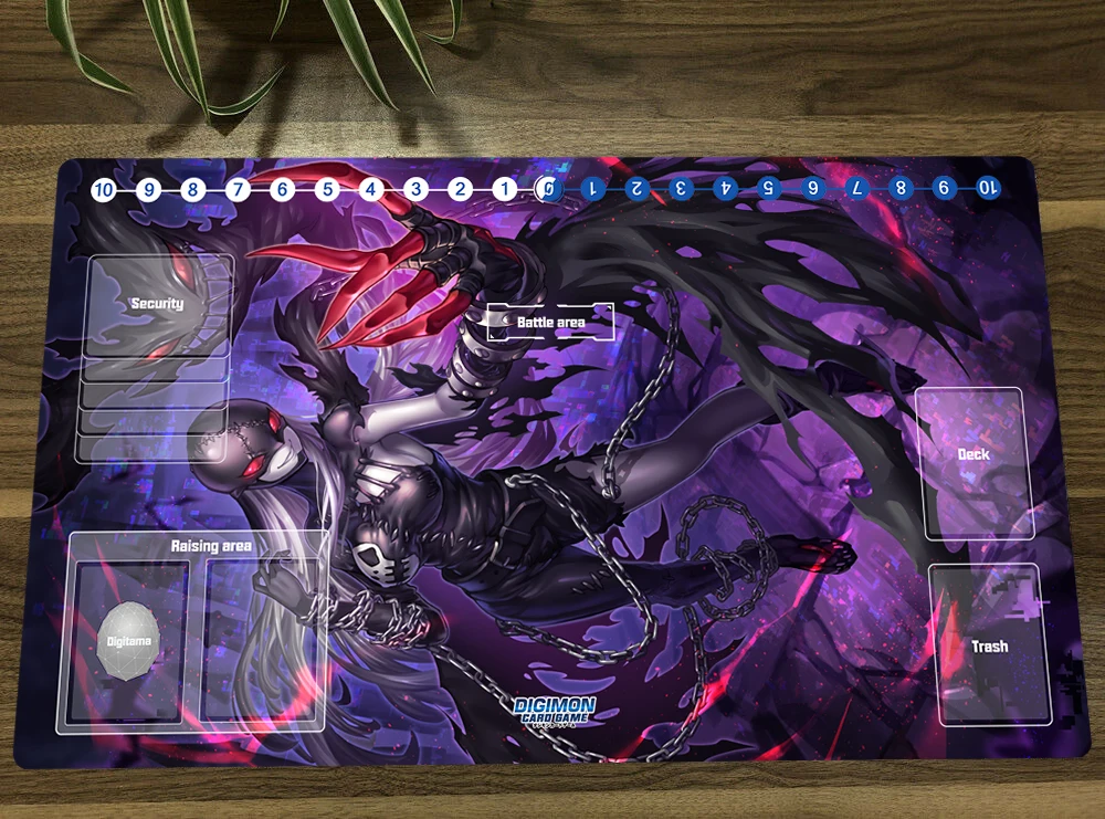 Digimon Duel Playmat LadyDevimon Trading Card Game Mat DTCG CCG Mat Mouse Pad Mousepad Table Gaming Play Mat Free Bag