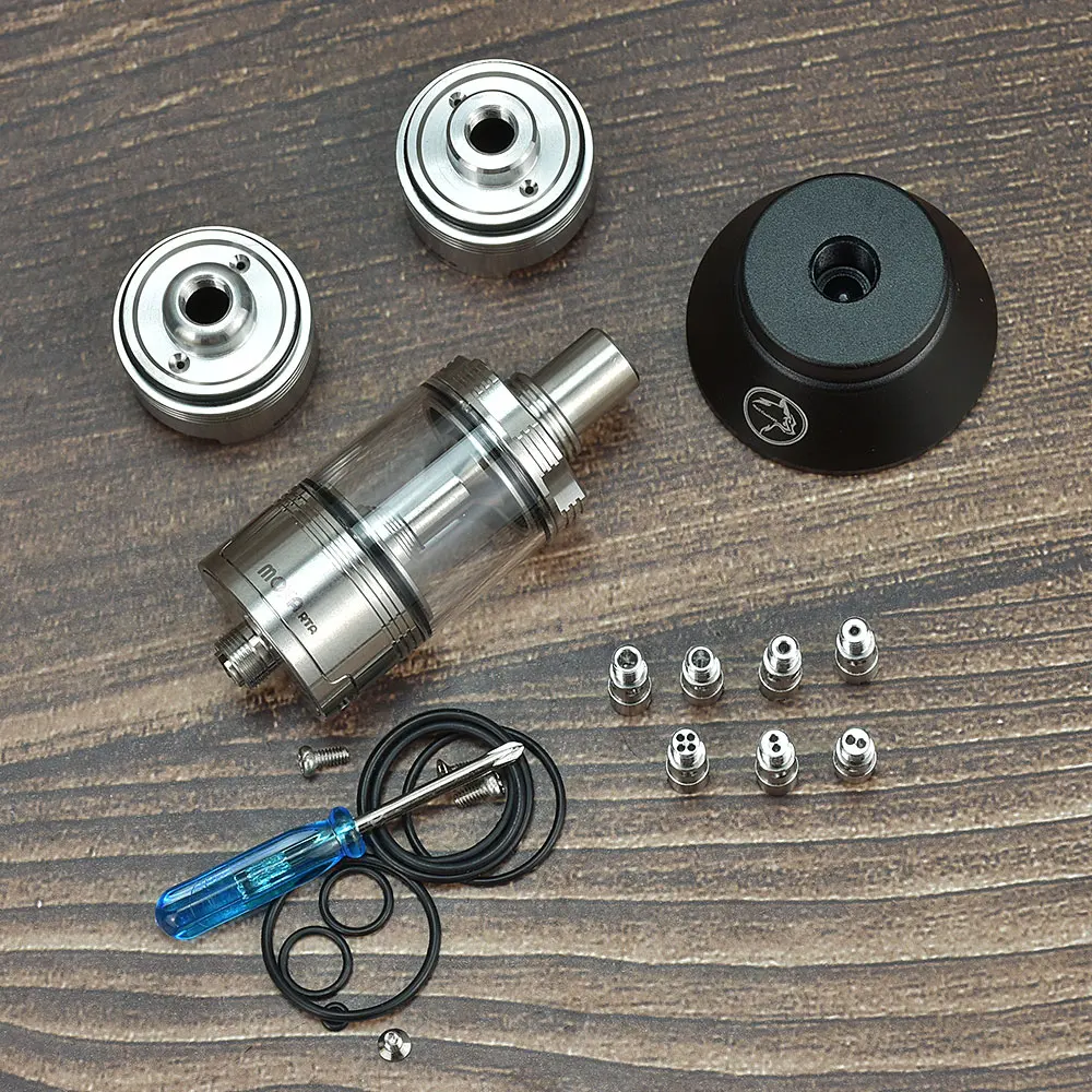 Wolfcoolvape Moka สไตล์ RTA Kuma RTA 316SS สามารถสร้างใหม่ได้4.5มล. 22มม. เครื่องพ่นละออง RTA พร้อมหมุดอากาศ + 3ห้อง