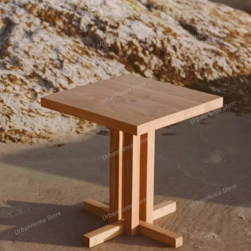

Square Tea Café Tables Living Room Kitchen Side Retro Café Tables Negotiating Elm Wood Café Furniture Кофейный Столик MHKFZ