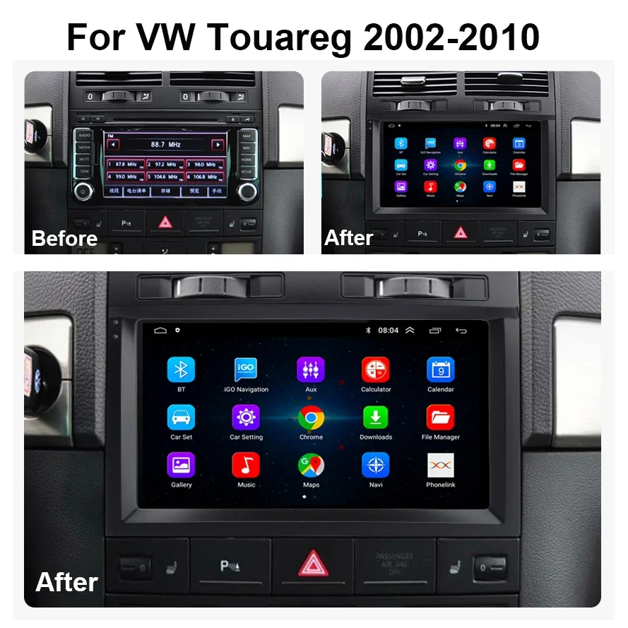 Android 13,0 8g 128g carplay autoradio multimedia player für vw volkswagen touareg 2009-2020 gps navigation no 2din dvd