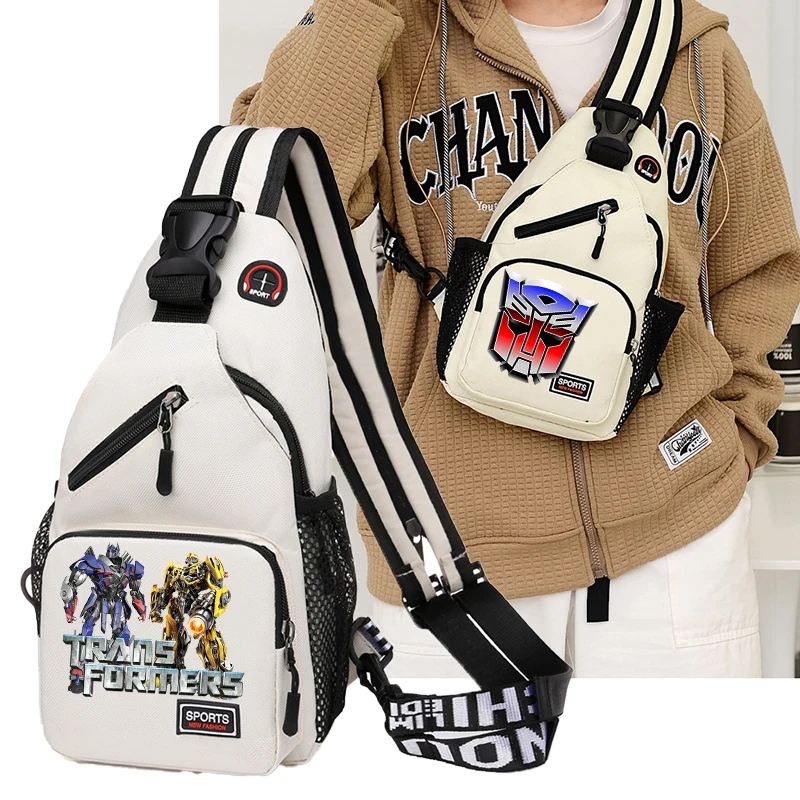

Transformers Figures Shoulder Bags Boy Girl Cartoon Anime Chest Bag Men Women Trendy Cool Crossbody Bags Backpacks Gift Hot 2026