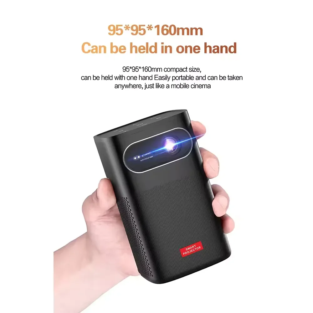 Portable Projector  Full HD 3D Mini Projector 5G  and BT Android Auto Focusing Outdoor Party Projector