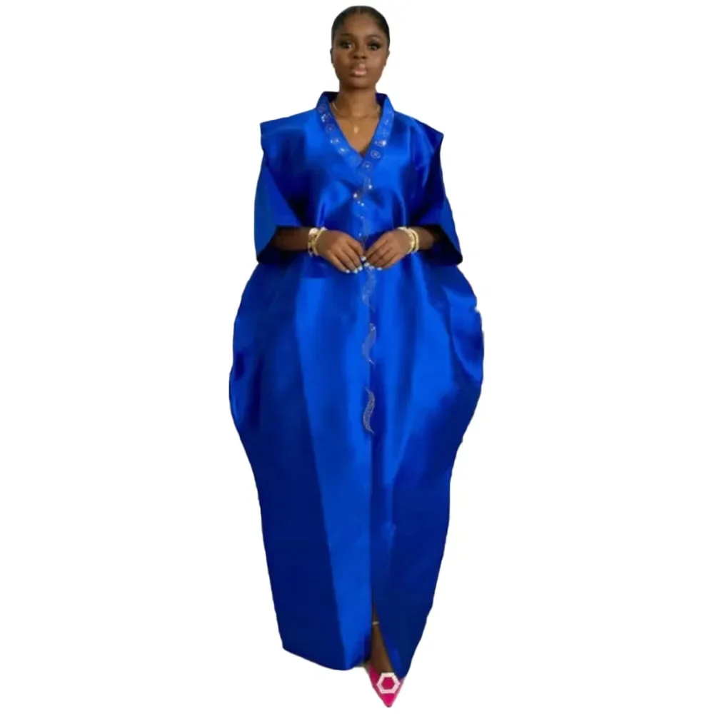 2025 Muslim White Abayas Short Sleeve Dresses For Women Turkey African Wedding Party Gown Loose Boubou Elegant Evening Maxi Robe