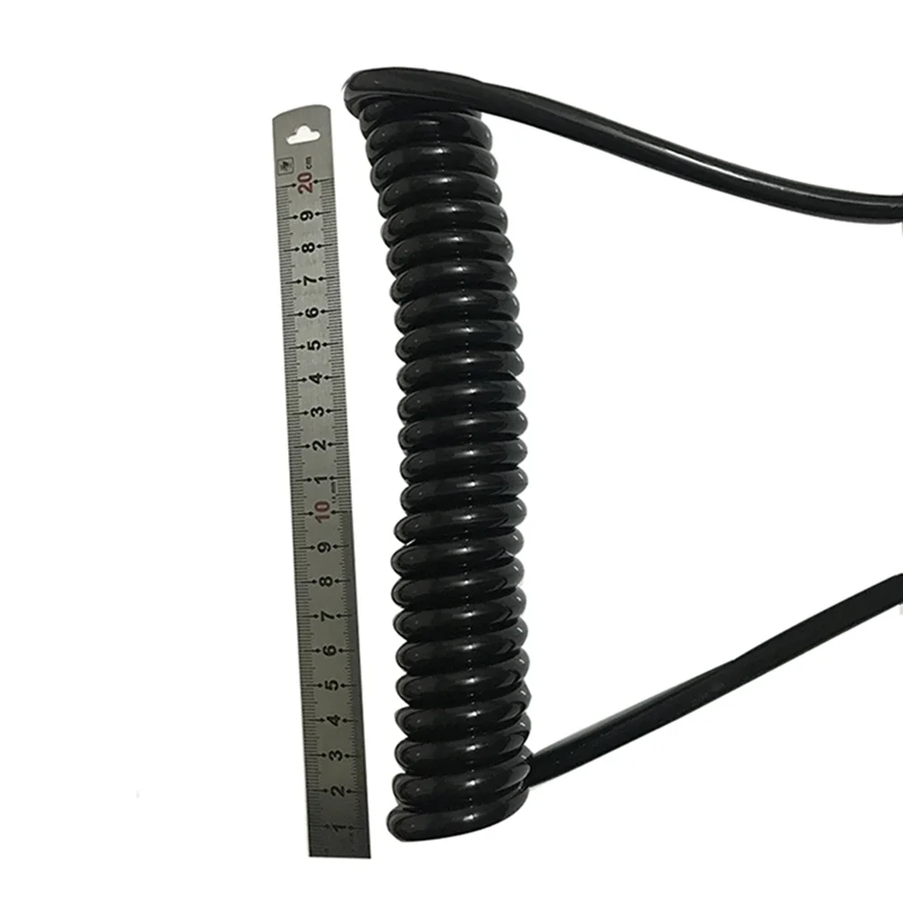 

PU Flexible Bent Wire Spiral 2 core 1mm2 Stretching Wire 2.5m 5m 7.5 Meters Spring Cord Suitable For Outdoor Use Wire