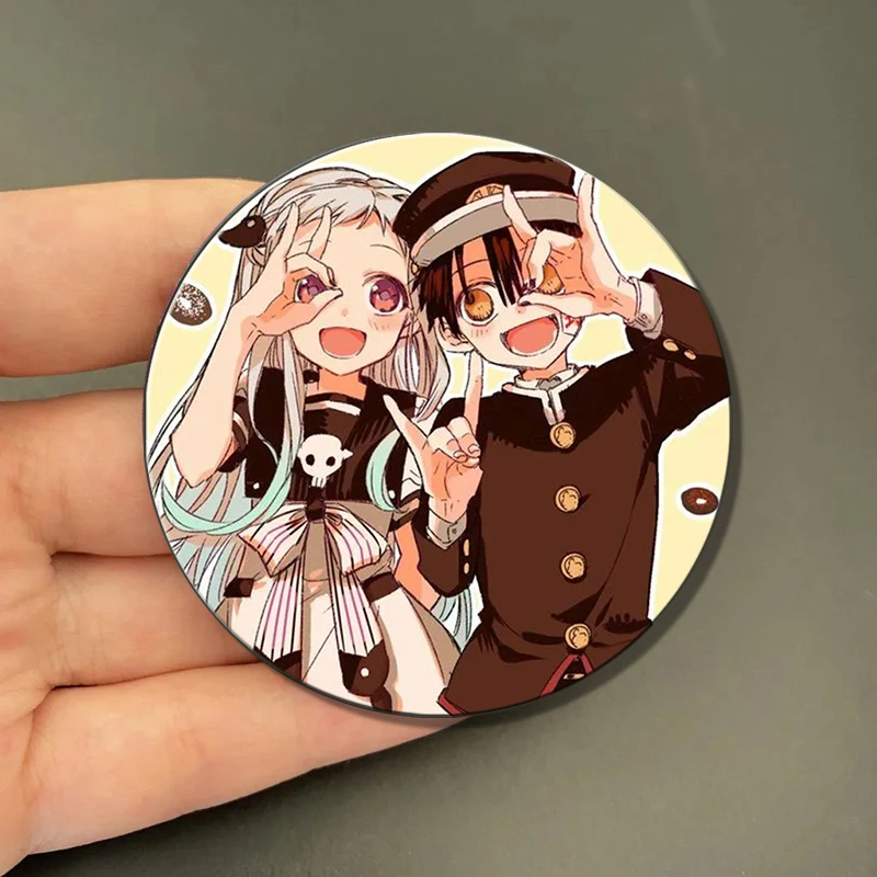 58mm Minamoto Kou Yashiro Nene Hanako-kun Anime Character Badge Cosplay Cartoon Cute Enamel Pins for Backpack Clothes Jewelry