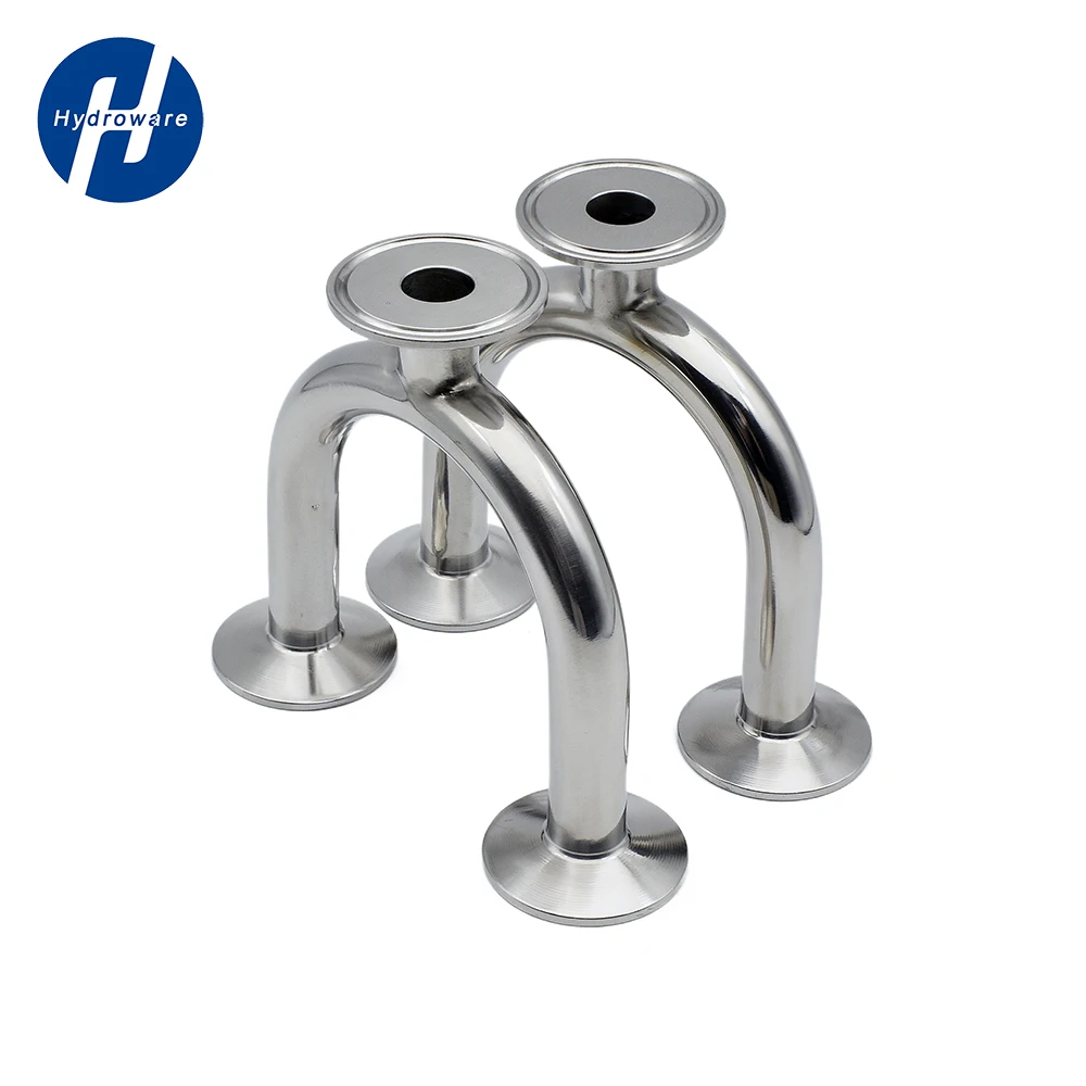 

19mm/25mm/32mm/38mm/45mm/51mm SS304 Stainless Steel Tri Clamp U Shaped Return Bend 3 Ways Pipe 1.5" 2" Fitting Spliter Homebrew