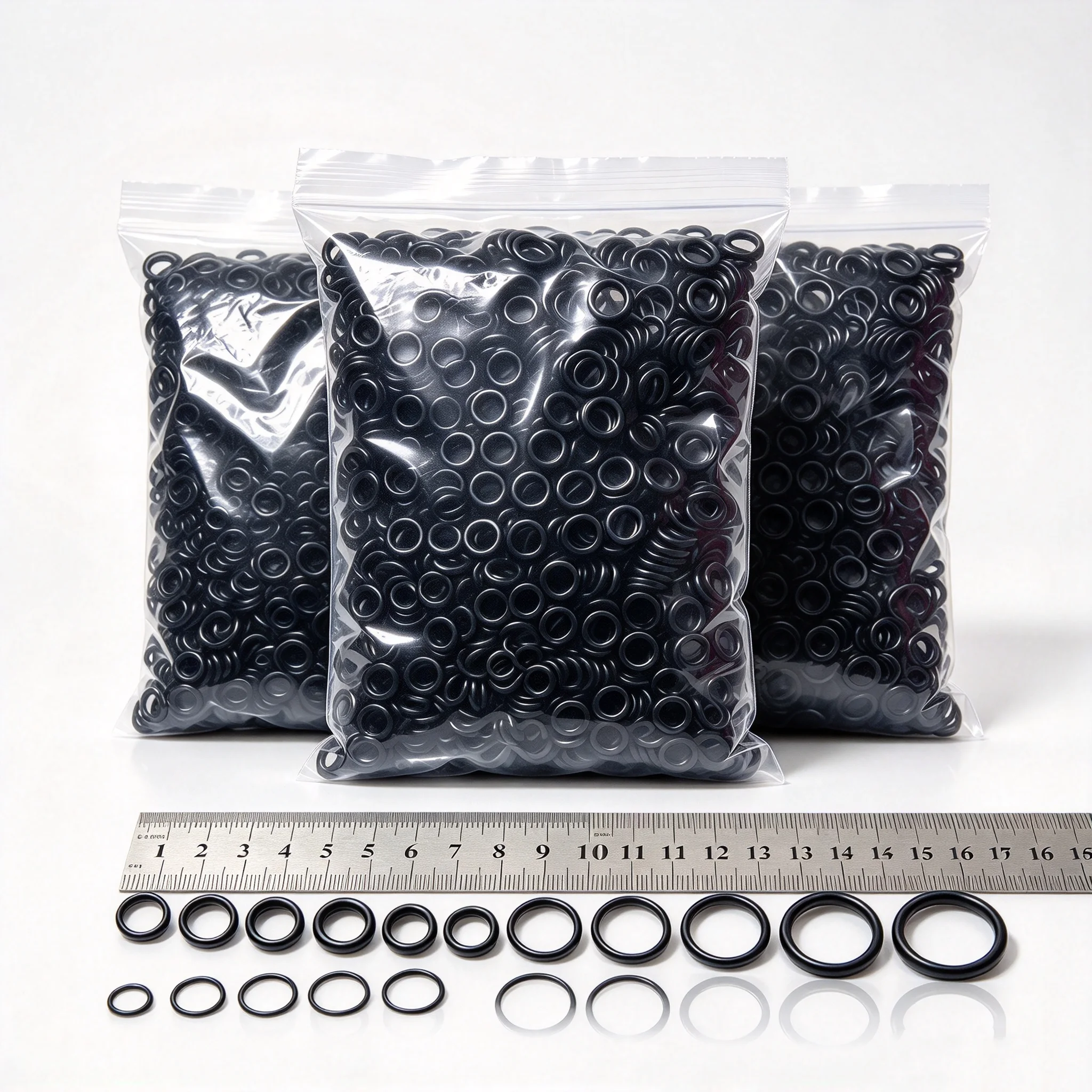 500/100Pcs O-Rings Nitrile Rubber Ring Round Black Sealing NBR Gasket for Automotive Machine Plumbing Repair Ear Piercing Gauge