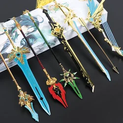 40 Styles Genshin Impact Sword Keychain Alloy Weapon Model Toys Anime ZhongLi Xiao Key Rings Collection Decoration kids Gift