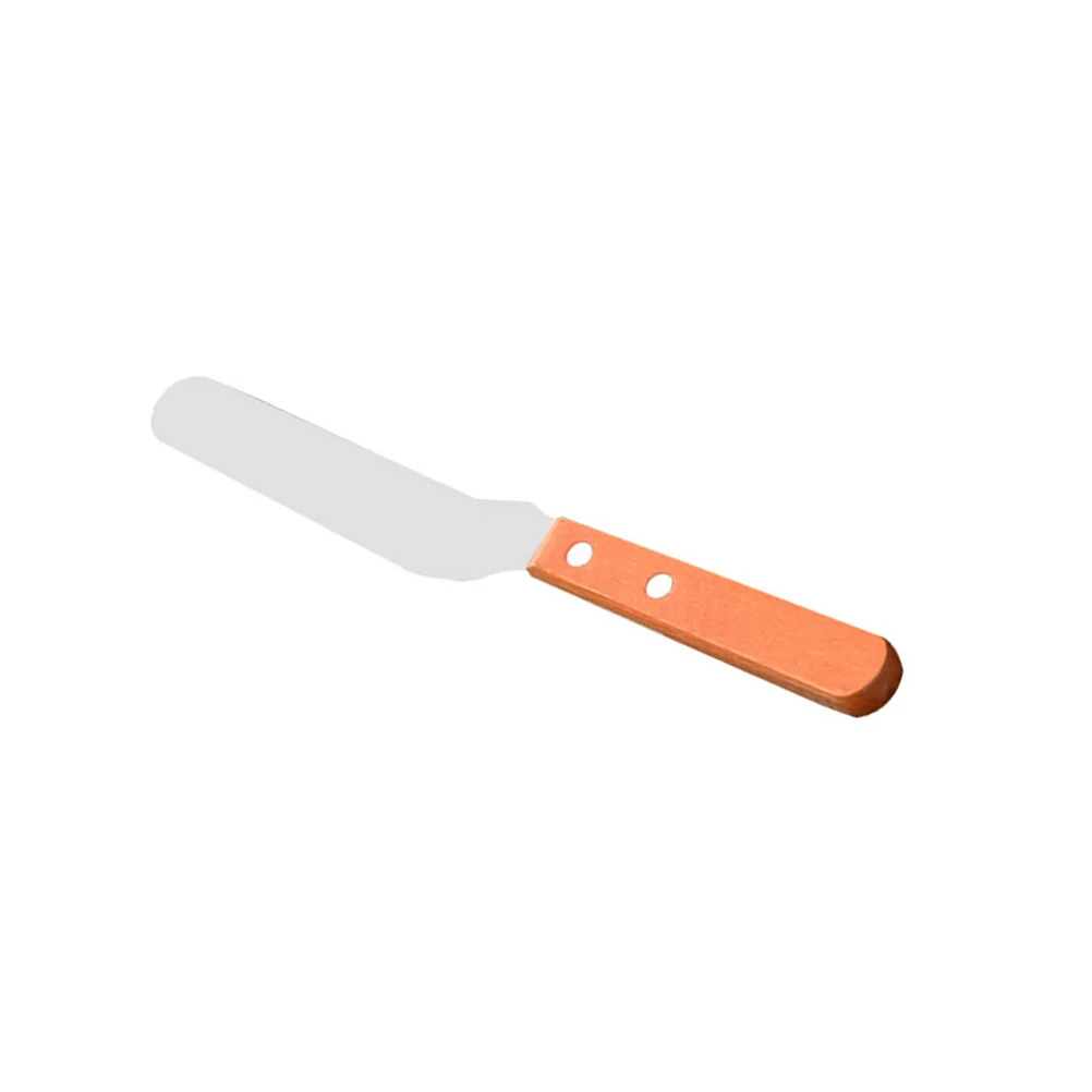 

4 Inch Cream Spatula Stainless Steel Redwood Handle Cake Frosting Tool Icing Pastry Kitchen Knife Baking Accessories