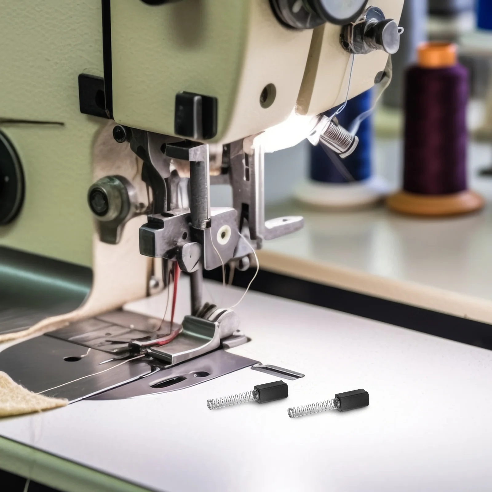 

10Pcs Sewing Machine Motor Carbon Brush Replacement Kit Overlock Machine Repair Small Motor Accessories Carbon Brush Block