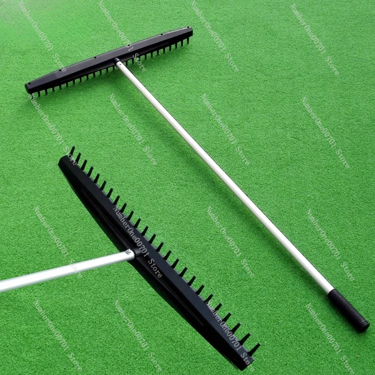 

Golf Sand Rake 25 Teeth 64cm Plastic Head Aluminum Alloy Rake Handle Course Sand Rake Round Head Fairway Sand Leveler