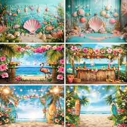 Beenle Background for Photography  Summer Beach Hawaii Luau Aloha Flamingo Holiday Party Decor Birthday Backdrop Photo Studio