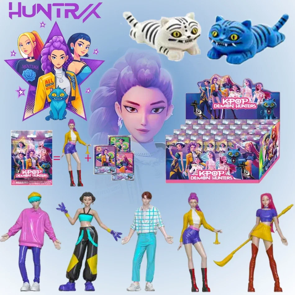 Figurki anime Demon Hunters Kpop 2025, urocze figurki akcji z PVC w blind boxie, ruchome stawy, modele lalek, zabawki, dekoracje urodzinowe dla dzieci, prezenty.