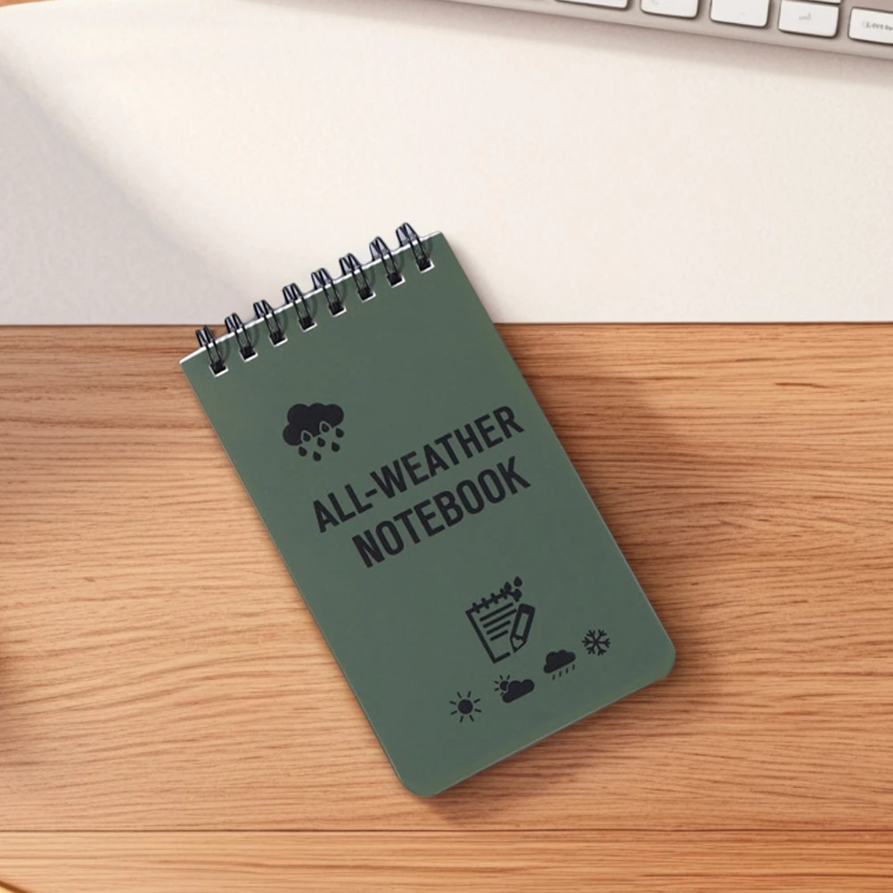 

10pcs Portable Pocket Notebook Waterproof All Weather Spiral Notepad Outdoor Mini Work Memo Pad Thickened Material