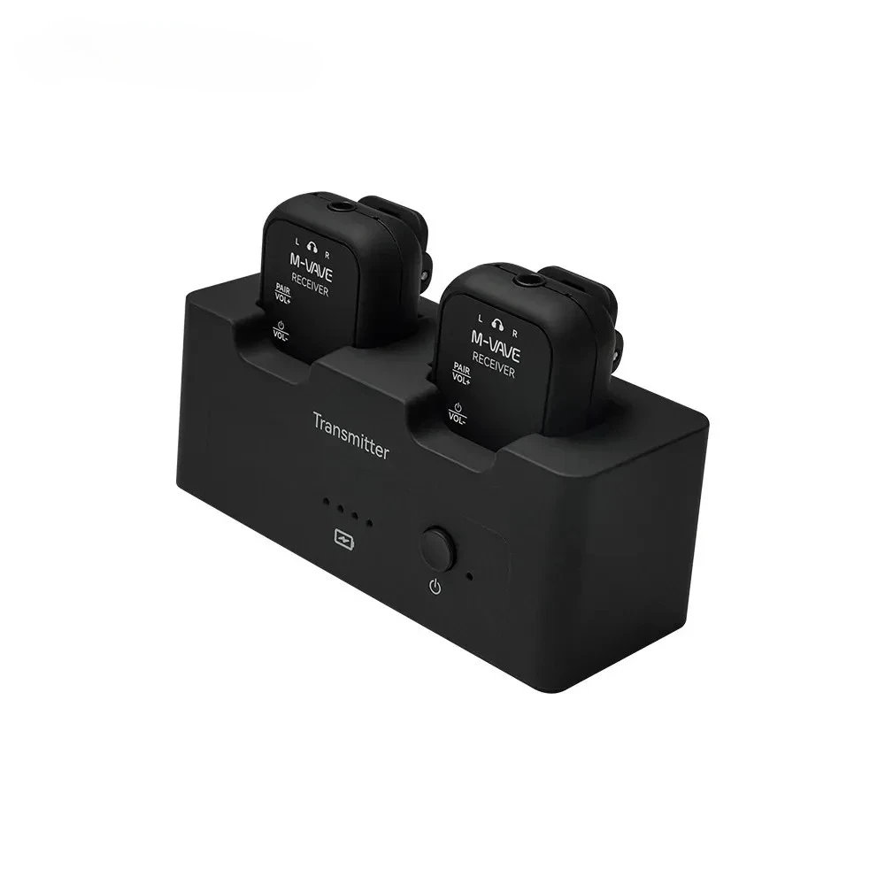 M-VAVE WP-12 Wireless Earphone Monitor System  2.4GHz 1T2R System w/Ultra-Latency 24H Playback 1800mAh Charging Case view 2