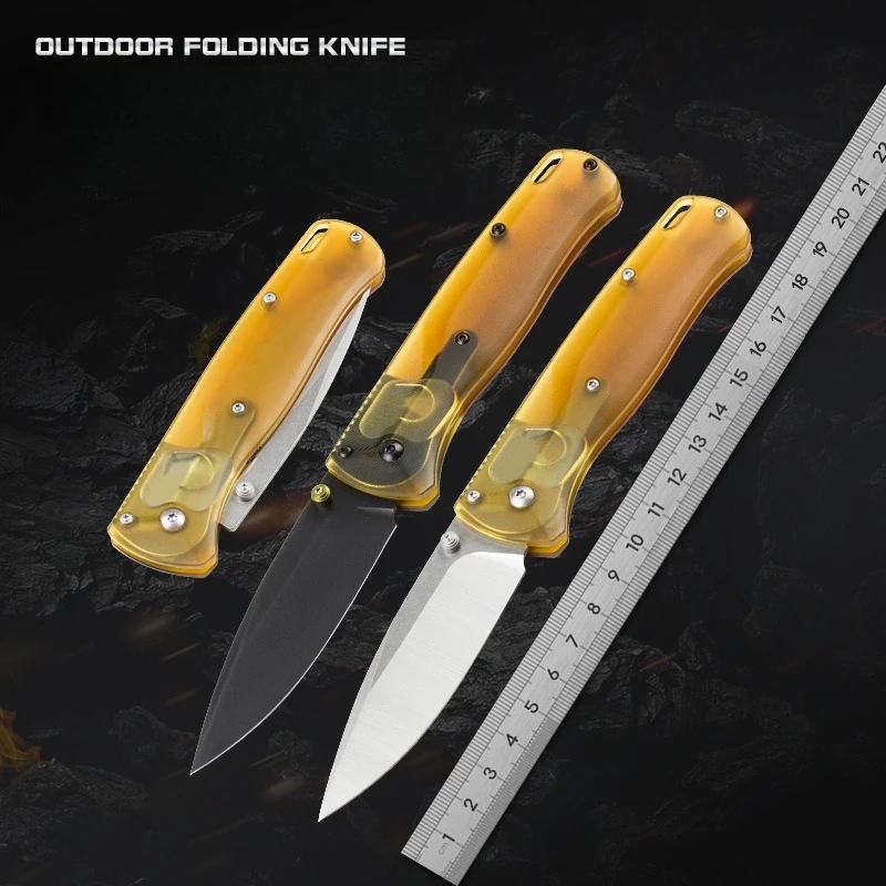 Coltello pieghevole tascabile 535 ad alta durezza Lama S30V Manico PEI Coltelli da campeggio tattici di sopravvivenza Caccia Coltelli da frutta Strumenti EDC