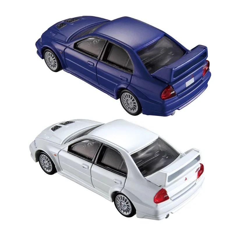 TAKARA TOMY Box hitam Premium TP13 Mitsubishi evolution diecast model Aloi, koleksi potongan anak-anak, mainan anak.