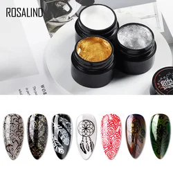 ROSALIND Gel Nail Polish Nail Art Stamping Gel Print For Manicure Nails 5ml Colors UV Decoration Stamping Gel Plate Varnish