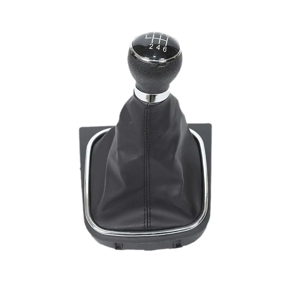 5 6 Speed Leather Car Gear Shift Knob Stick Dust Cover For Golf 5 Jetta 2005-2010 For VW Golf 6 Jetta 2010-2014 For VW Rabbit