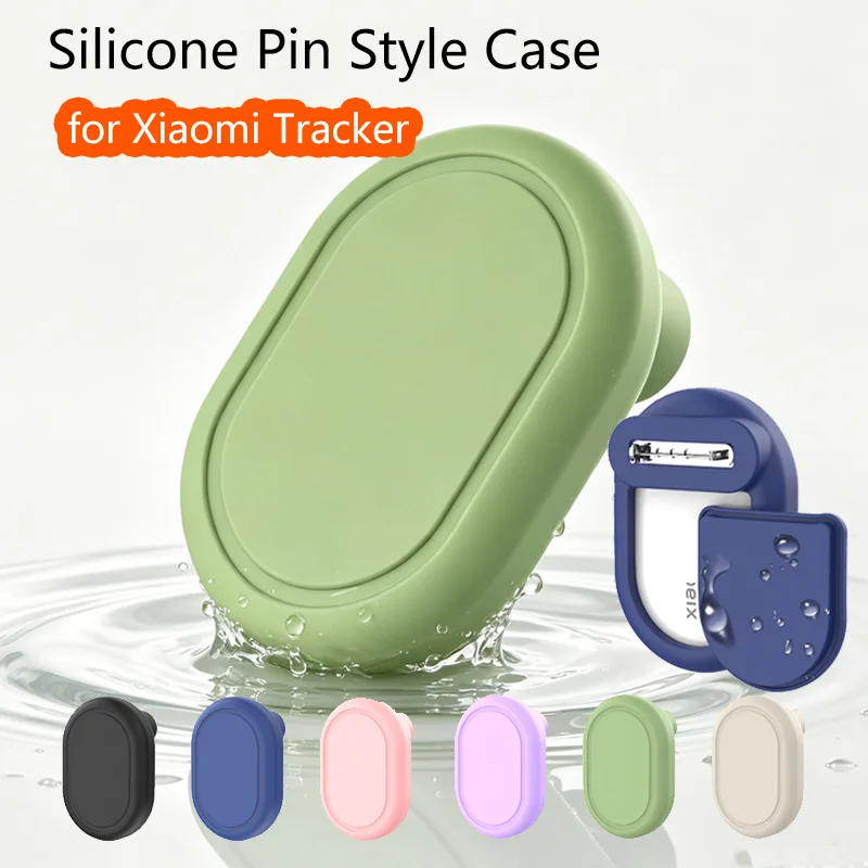 For Xiaomi Tag Silicone Protection Case with Pin for Xiaomi Tag Tracker Hidden Holder Clip Waterproof Cover for Kids Elderly