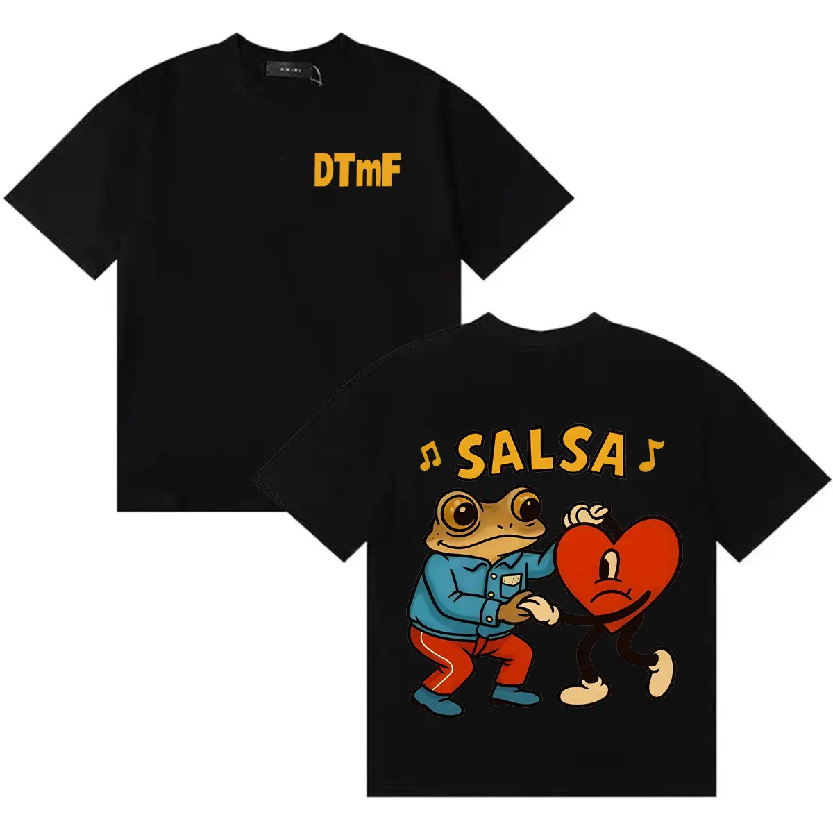Camiseta de Algodón Unisex de Manga Corta Holgada con Gráfico de Moda de Bad Bunny y Sapo Concho de Puerto Rico, Moda Verano 2026, Camiseta Cómoda para Hombre