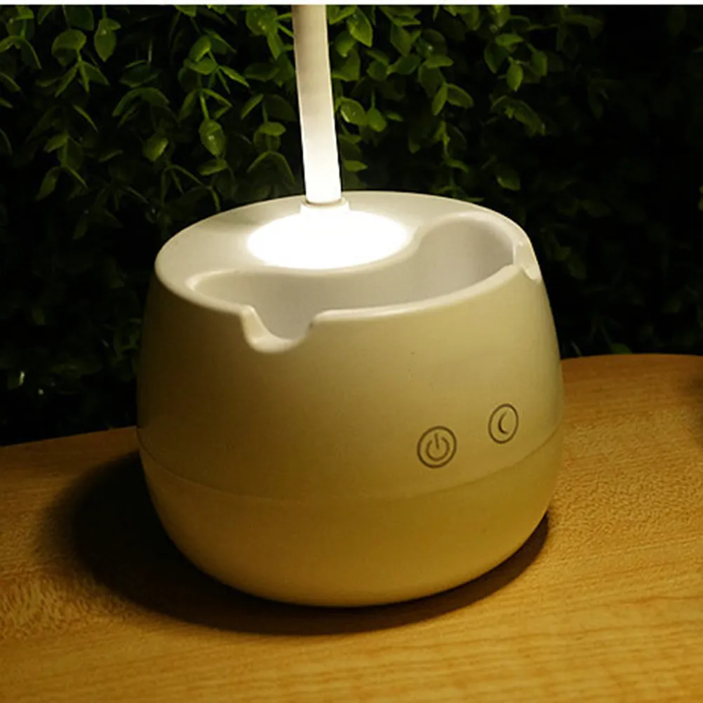 

Rechargeable Touch Dimmable LED Desk Lamp 2000 mAh Battery Eye-Caring Annular Light Gooseneck Table Lamp with USB Charging