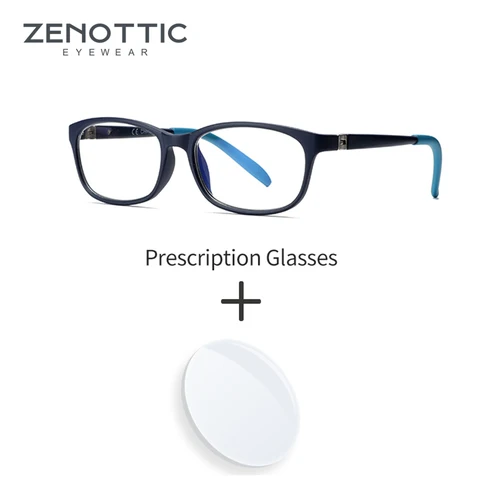 ZENOTTIC-gafas graduadas para niños, antiluz azul Tr90, gafas ópticas protectoras flexibles de silicona para niño y niña