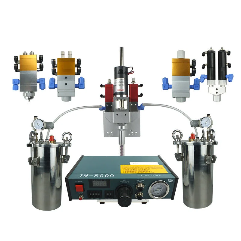 آلة توزيع الغراء AB مكونة من مكونين أسطوانة مزدوجة شفط الحجاب الحاجز الخلفي آلات الأتمتة الصناعية لمدة عام واحد لـ #2